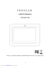 Proscan PLT4311-PL User Manual