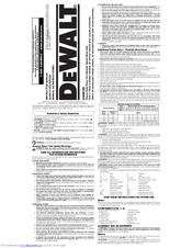 DeWalt DWM120 Instruction Manual
