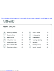 Grasslin talento taxxi plus Operating Manual