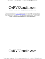 Carver Tfm 35x Manuals Manualslib