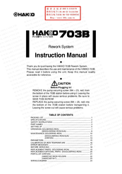 Hakko Electronics 703B Instruction Manual