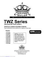 Crown TWZ150 Installation Instructions Manual