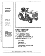 Craftsman 917.250040 Owner's Manual