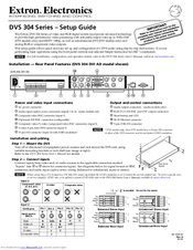 Extron electronics DVS 304 Series Setup Manual