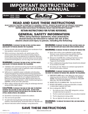 Air King LIN40 Operating Manual