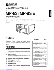 BOXLIGHT MP-83i Operating Manual