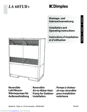 Dimplex LA 60TUR+ Installation And Operating Instructions Manual