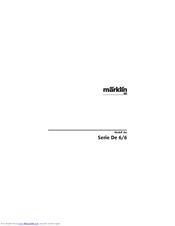 Marklin DE 6/6 User Manual