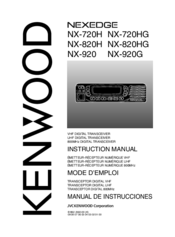 Kenwood nx-720h Instruction Manual