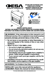 Desa VO42PRA Owner's Operation And Installation Manual