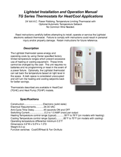 Lightstat TG Series Installation And Operation Manual