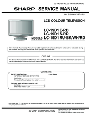 Sharp LC-19D1RU-RD Service Manual