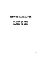 Brother BL6700 Service Manual