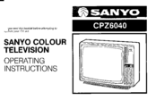 Sanyo czp6040 Operating Insructions