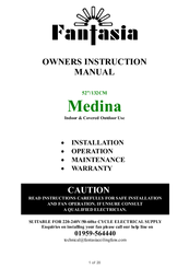 Fantasia Medina Owner's Instruction Manual