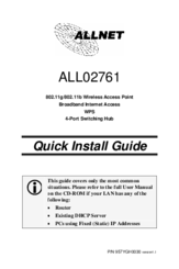 Allnet ALL02761 Quick Install Manual