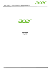 Acer Altos R360 F2 Frequently Asked Questions Manual