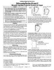 Draper Silhouette C Series Installation/Operation Manual With Service Replacement Parts