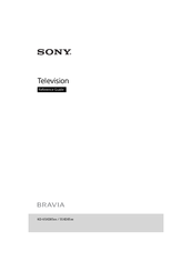 Sony Bravia 55XD85 series Reference Manual