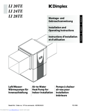 Dimplex LI 24TE Installation And Operating Instructions Manual