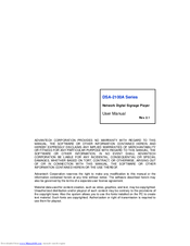 Advantech DSA-2100A Series User Manual