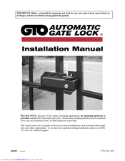 GTO RB909 Installation Manual