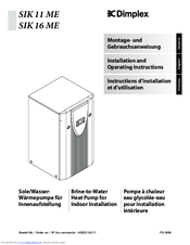 Dimplex SIK 16 ME Installation And Operating Instructions Manual