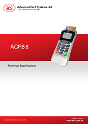 Advanced Card ACR88 Technical Specifications