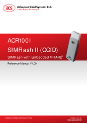 Advanced Card ACR100I Reference Manual