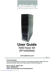 Addonics Technologies RAID Tower XIII RT134SDMS User Manual