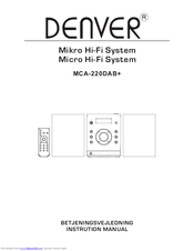 Denver MCA-220DAB+ Instruction Manual
