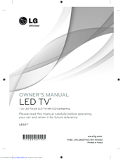 LG 39LB582Y Owner's Manual