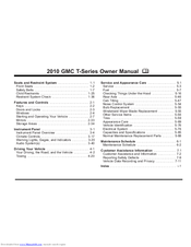 GMC 2010 T-Series Owner's Manual