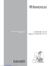 Immergas CAESAR 14 3 E Instruction Booklet And Warning
