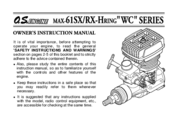 O.s. Engine MAX-61SX-H RING WC Series Owner's Instruction Manual