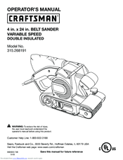 Craftsman 315.268191 Operator's Manual