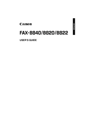 Canon FAX-B820 User Manual