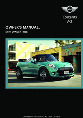 Mini 2016 Convertible Owner's Manual