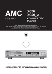 AMC XCDAe Instructions For Installation And Operation Manual