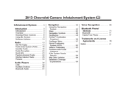 Chevrolet Infotainment System 2013 Camaro Owner's Manual
