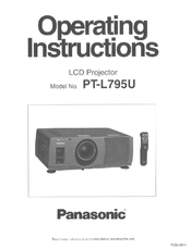 Panasonic PTL795U - LCD PROJECTION Operating Instructions Manual
