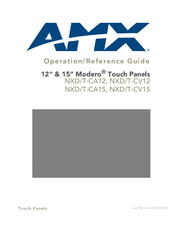 AMX modero NXT-CA15 Operation/Reference Manual