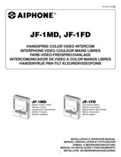 Aiphone JF-1FD Installation & Operation Manual