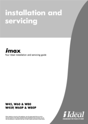 IDEAL imax W80 Installation And Servicing Manual