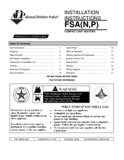 Adp FSAP Series Installation Instructions Manual