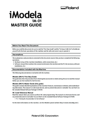 Roland iModela iM-01 Master Manual