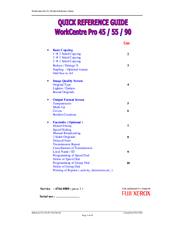 Fuji Xerox Workcentre Pro 45 Quick Reference Manual