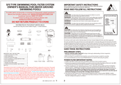 Polygroup SFS2000 Filter System with F2000C Pump Owner's Manual