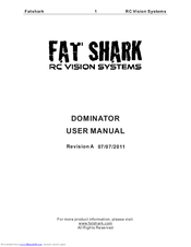 Fat Shark DOMINATOR User Manual