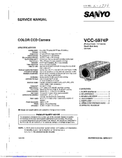 Sanyo VCC-5974P Service Manual